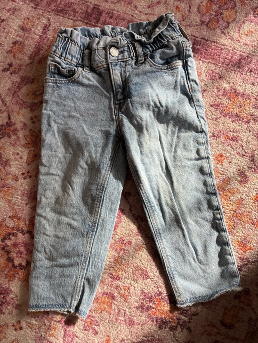 GAP Light Wash Denim Jeans for Kids with Paperbag Waist